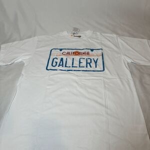 Gallery Dept White Tee with Blue and Red Design